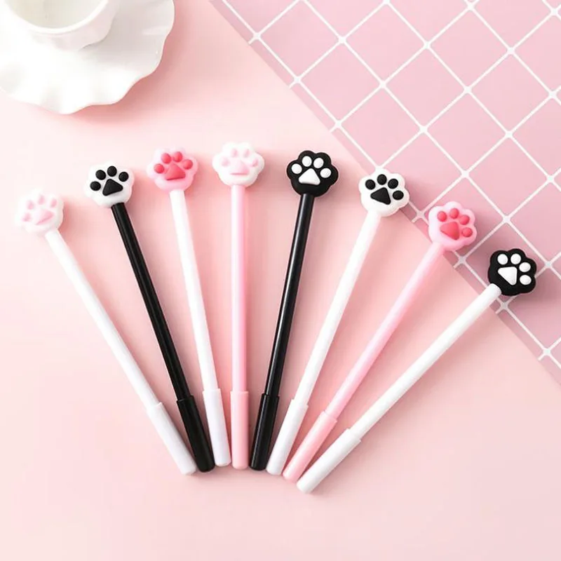 

1 Pcs Cartoon 0.5mm Animal Cat Paw Claw Gel Pens Signature Pens Escolar Papelaria School Office Supply Gift Korean Stationery