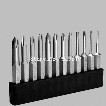 

12pcs 50mm 1/4 Inch Hex Shank Magnetic Phillips Cross Screwdriver Bits Electric screwdriver Set