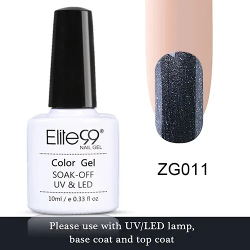 Elite99 Сияющий Грушевый Гель-лак 10 мл УФ/светодиодный Гель-лак для ногтей мерцающий Блестящий цветной лак впитывающий Гель-лак для ногтей - Цвет: ZG011