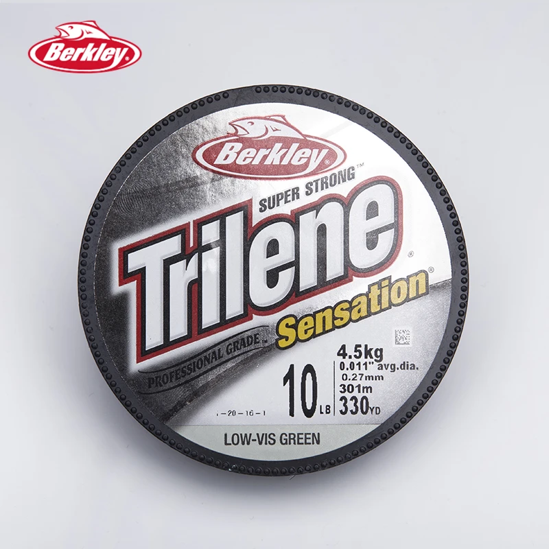 Berkley Trilene Sensation 330yd/301m Низкая видимость зеленый Карп рыболовные линии гибкий управляемый нейлон Pesca Peche аксессуары 6-14lb