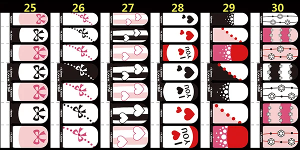 14 Tips Дизайн Ногтей Полное покрытие клей наклейки для полировки фольга передачи советы обертывание цветок Рождество Русалка наклейка с леопардовым узором 6 стилей/комплект