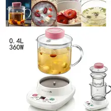 Горячие чайники чайник для поддержания здоровья 0.4L с фильтром прозрачное стекло Теплоизоляция чайник с цветами Сплит Тип