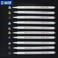 10PCS/Boxed STA 6551B Metallic Marker Pen DIY Scrapbooking pens Crafts Soft Brush Pen Art Marker Pen For School Art Supplies 10PCS/Boxed STA 6551B Metallic Marker Pen DIY Scrapbooking pens Crafts Soft Brush Pen Art Marker Pen For School Art Supplies