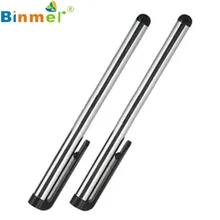 Long Silver 2 PCS Touch Pen Rubber and Metal for iPad Air 2 3 4 iPad