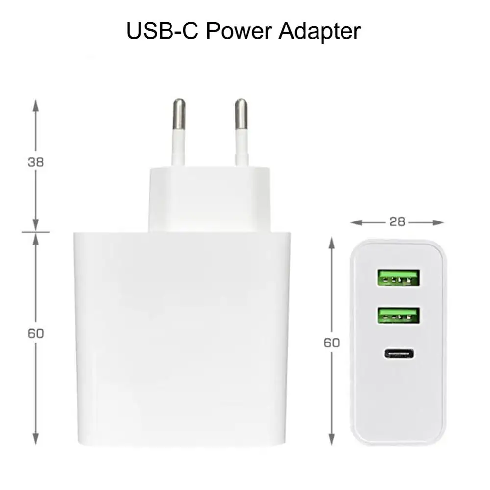 

1pc USB-C 57W 65W Quick Charger Output Type C Port USB PD Laptop Power Supply Adapter Cord for MacBook/Pro/Air iPhone Galaxy S10
