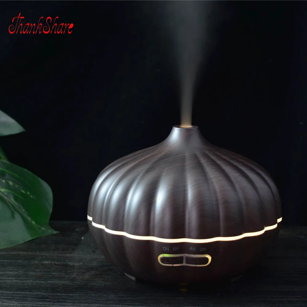

550ML Pumpkin Air Humidifier Ultrasonic Aroma Diffuser 7 Colors Essential Oil Diffuser Mist Maker Electric With Aroma Lamp