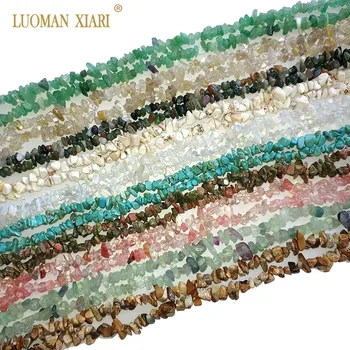 

Wholesale 3-5mm Gravel Shape Colorful Irregular Natural Stone Beads Agat e for Jewelry Making DIY Bracelet Necklace Strand 34''