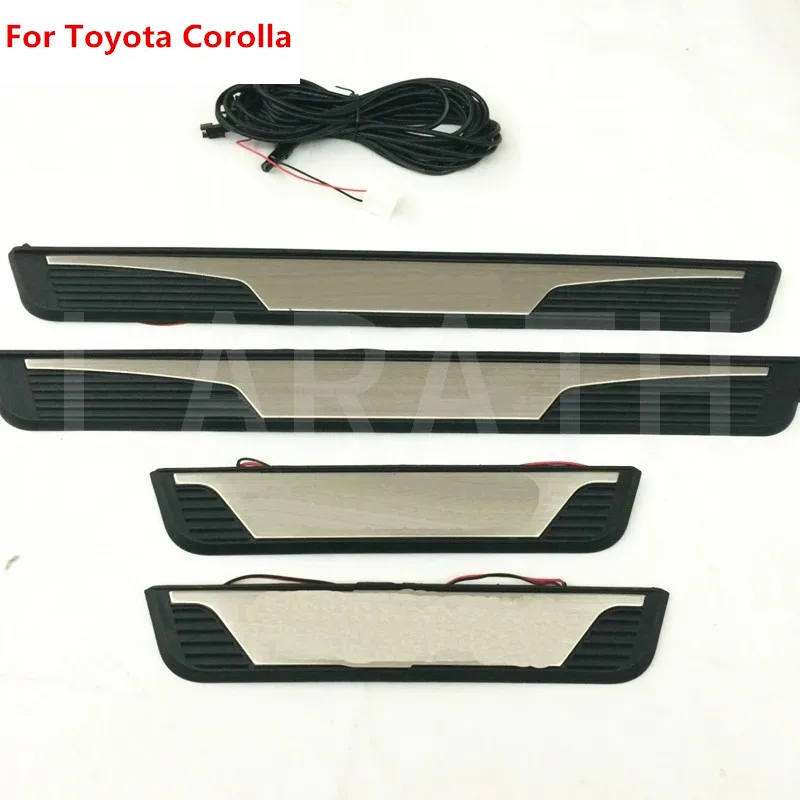 

For Toyota Corolla 2014 2015 2016 2017 led auto door sill illuminated sills scuff plates thresholds car accessories 3 styles