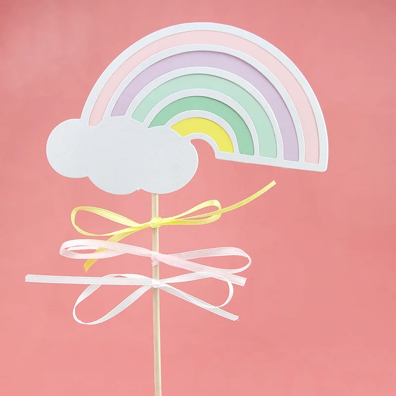 1 шт. креативный Радужный торт фигурка для торта логотип украшение для малышей Дети День рождения товары для украшения торта