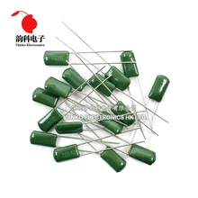 Capacitor película de poliéster 100v, 50 peças de capacitor de película de poliéster v 1nf 1.5f 2.2resistresistente 100f 2a471j 2a152j 2a222j �� 2a2a103j 2a104j