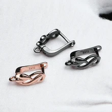 Простые серьги фурнитура для ювелирных изделий своими руками ушной крючок аксессуар для ювелирных изделий ручной работы материалы для изготовления украшений