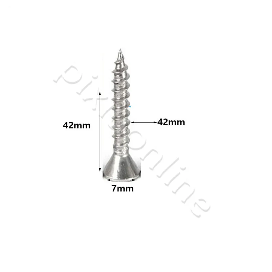 

10pcs DS497b 4.2*42mm Long Self-tapping Flat Head Screw Plank Wooden Board Use Woodworking Parts