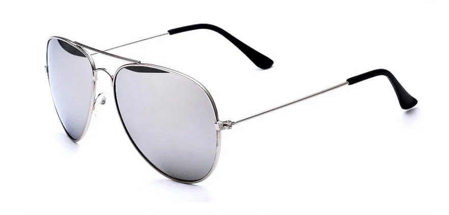 Aviation Sunglasses Unisex Vintage Pilot Sunglasses Women Brand Design Night Vision Goggles Glasses for Driving Oculos - Цвет линз: Silver