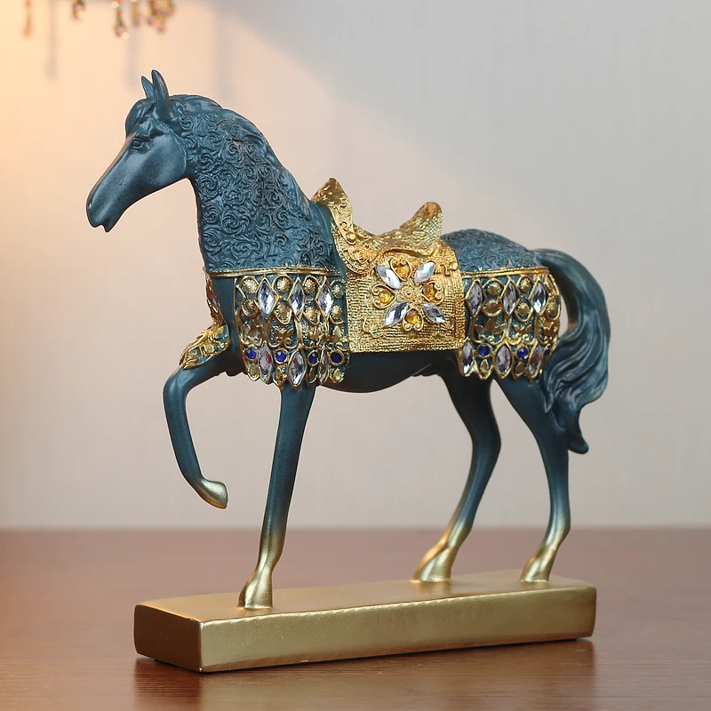 Ретро украшения lucky horse, креативная офисная мебель, подарок, винный шкаф, статуя, для кабинета, фигурка, домашний декор, лошадь, подарки - Цвет: F