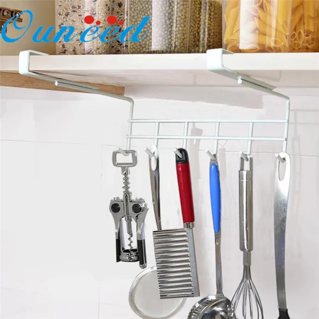 Alat Dapur Penyimpanan Rak Gantung Kait Baru Besi Kabinet Lemari Alat Dapur Penyimpanan Rak Gantung Kait Baru Besi Kabinet Lemari Pintu Menyelesaikan Organizer