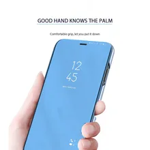 QJW зеркало View Флип Стенд чехол для iPhone X XS XR Max 6 6s 7 8 10 люкс 360 Полный