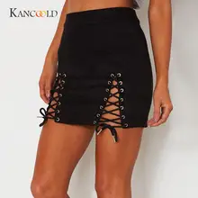 KANCOOLD, женские юбки, для девушек, женские сексуальные юбки, бандажная замшевая ткань, сексуальная юбка, летняя эластичная короткая юбка, однотонная замшевая ткань 2