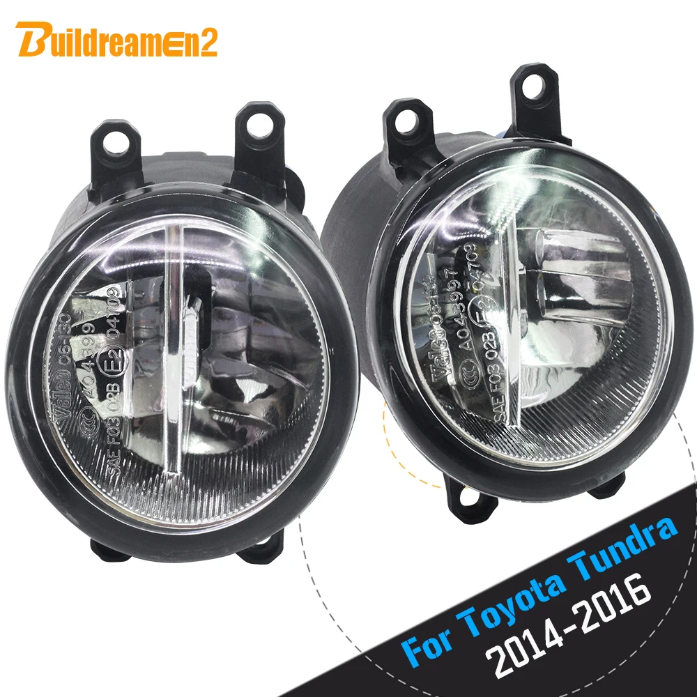 

Buildreamen2 2 Pieces Car LED Lamp 4000LM Fog Light Daytime Running Lamp DRL 12V High Bright For Toyota Tundra 2014 2015 2016