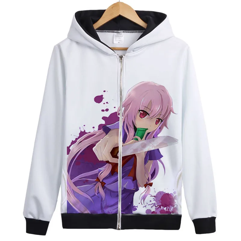 Mirai Nikki толстовка с капюшоном аниме Будущее Дневник пальто Gasai Yuno косплей костюмы