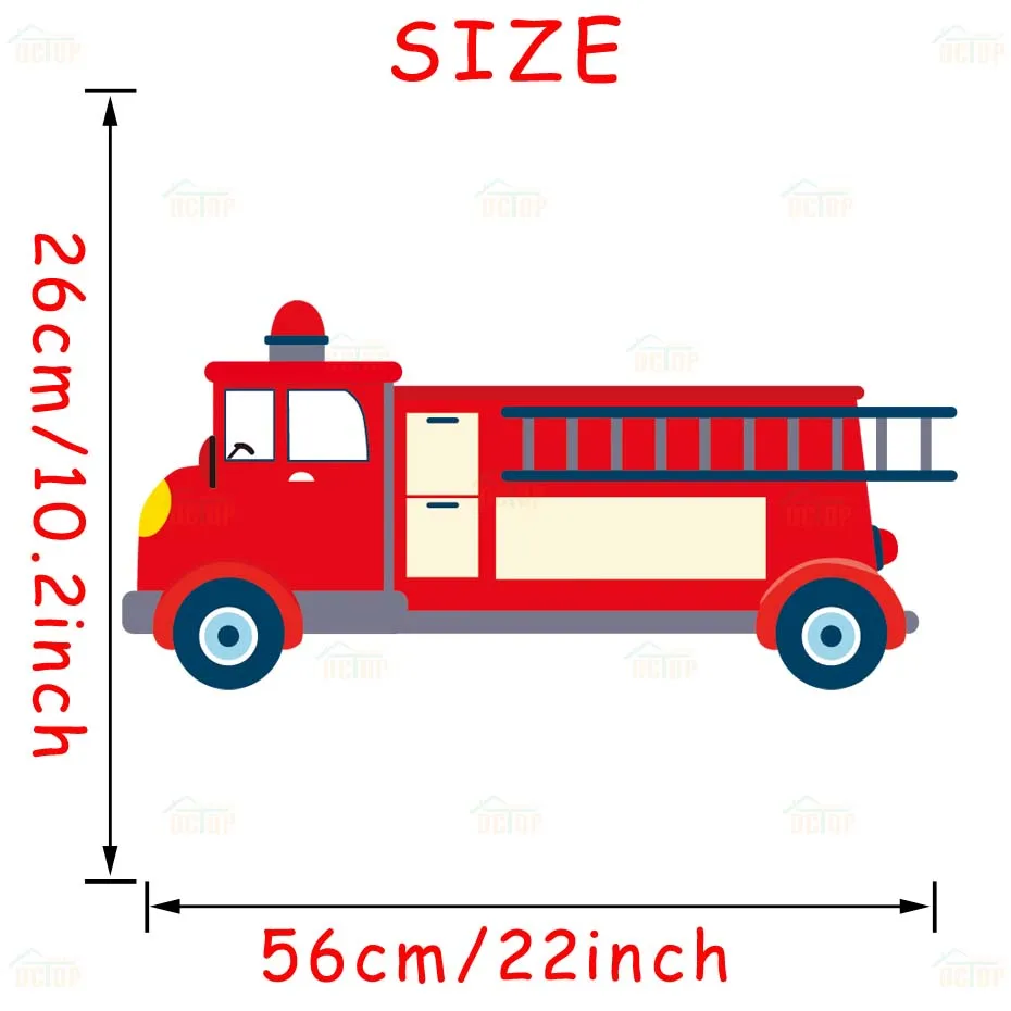 Мультипликационные разнообразные наклейки на стену для автомобиля в городе, для цементного грузовика, школьного автобуса, детские наклейки, домашний декор, для детской комнаты, для спальни - Цвет: FCS8382