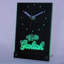 Tnc0002 Grolsch пива 3D Светодиодный Настольные часы