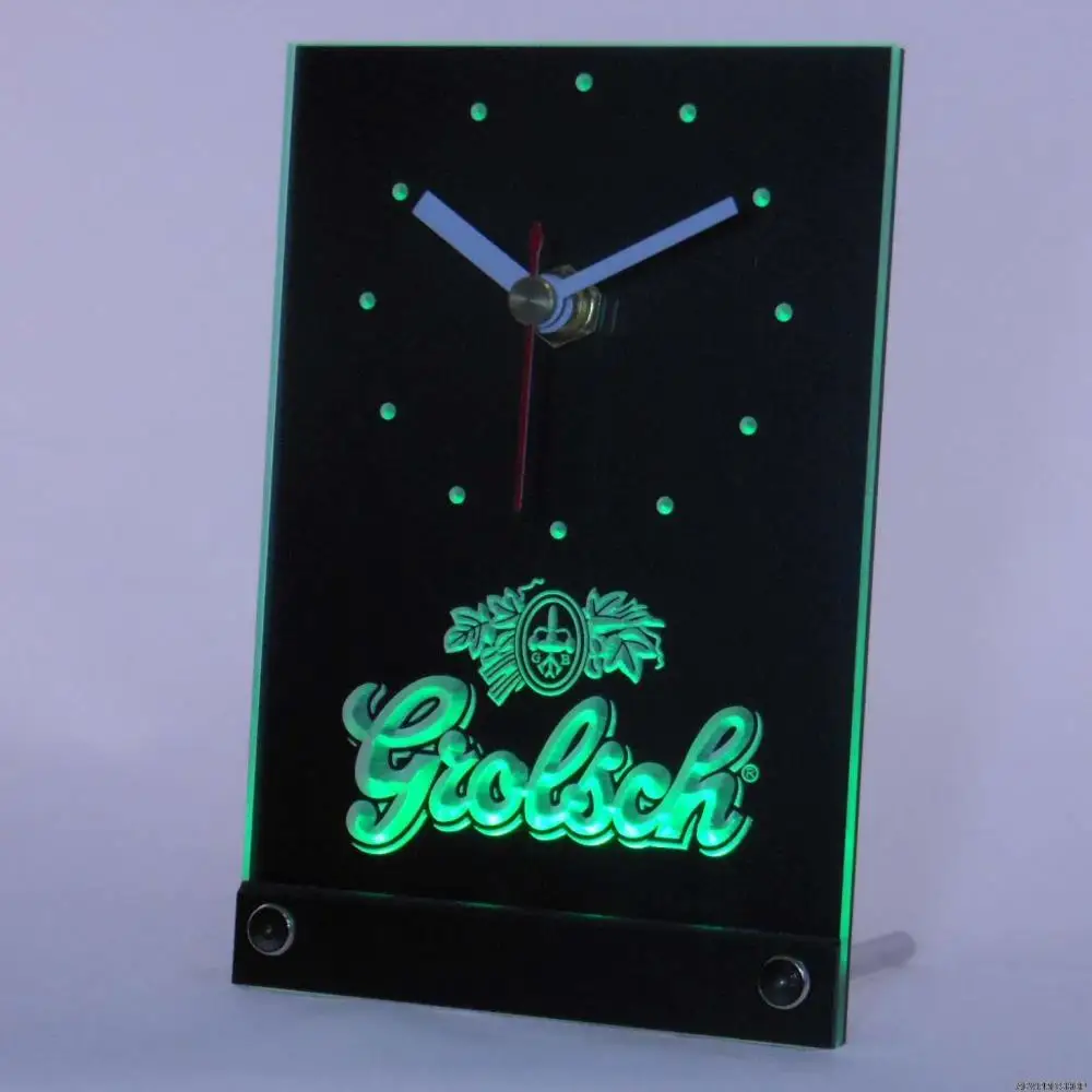 Tnc0002 Grolsch пиво 3D LED настольные часы|Настенные часы| |