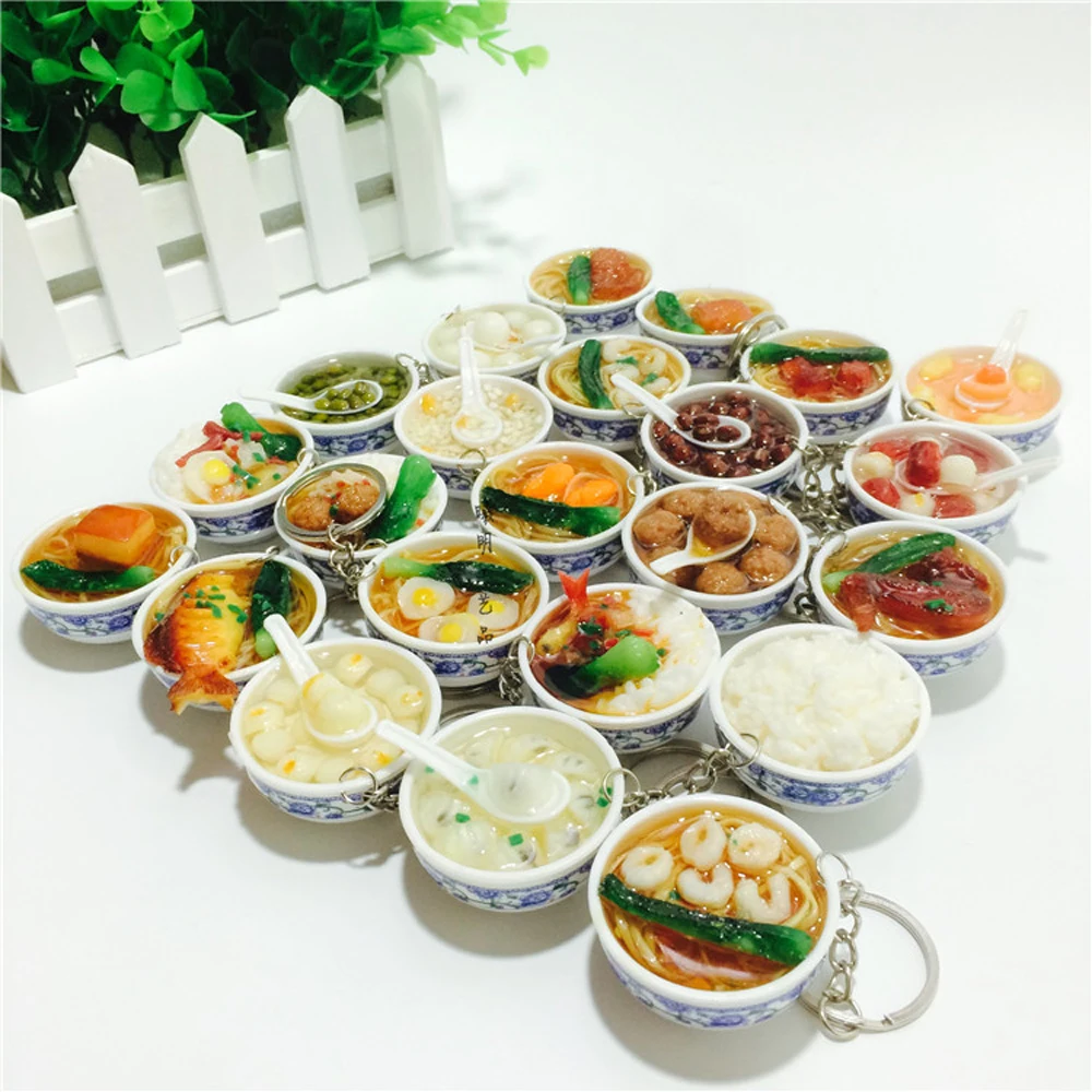 

2pcs Miniature Dollhouse 1:6 Scale Chinese Rice Mini Chinses Cuisine Noodles Pretend Simulation Food for Doll Kitchen Toys Gift