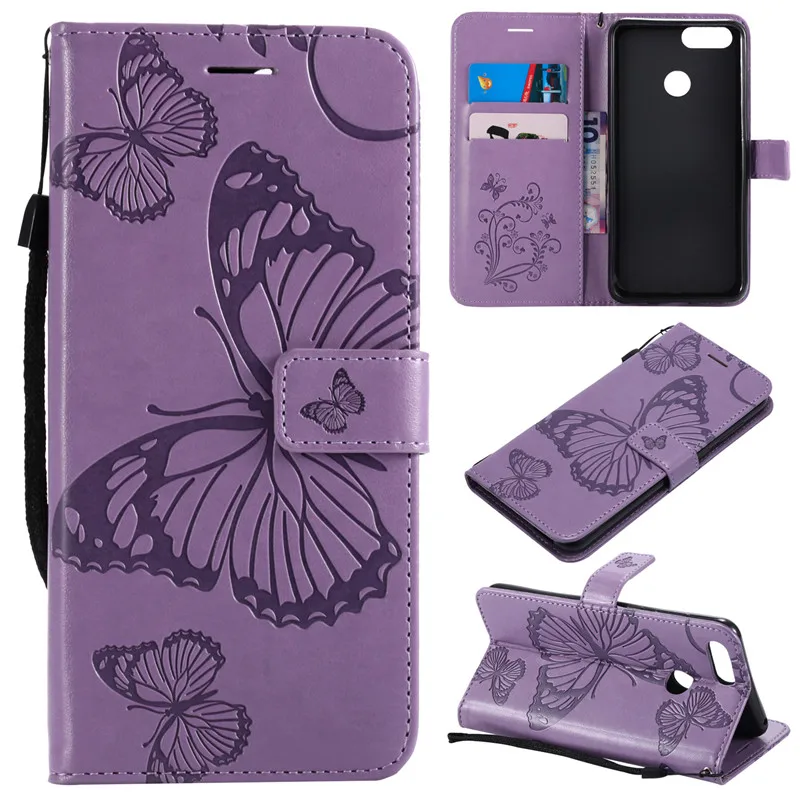 Wallet Case Cover For Huawei 7X Leather Flip 3D Butterfly Case For Huawei honor 7X Case For Huawei Honor 7X Mobile Phone Case  (16)