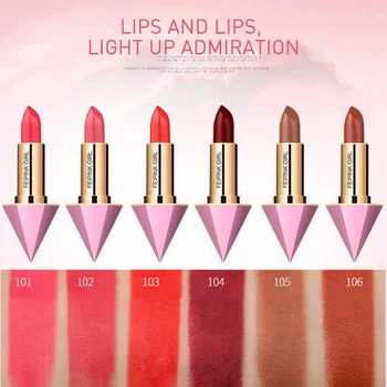

Pink Diamond Matte Lipstick Moisturizing Waterproof Long Existing Lipstick Makeup Tools