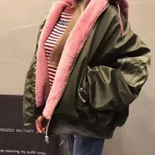 Зимнее пальто женское Новое бейсбольное хлопковое пальто с длинным рукавом женское бархатное стеганое зимнее Свободное пальто с карманами на молнии с капюшоном