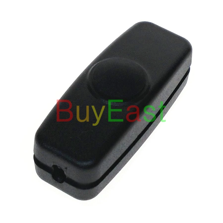 

(1 PC) DC Inline ON/OFF Cord Cable Switch DIY DC Black Button Push on/off Switch DC 0~250V 1A