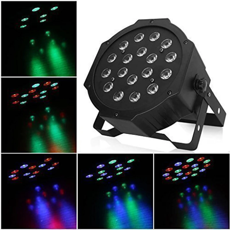Luz Led plana RGB de 18W para escenario, lámpara estroboscópica con atenuación, efecto de iluminación para DJ, discotecas, fiestas y bubblepanel tv - AliExpress
