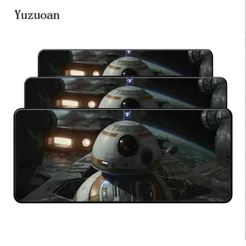 

Yuzuoan Star Wars BB Computer Gaming Mouse Pad Mousepads Decorate Your Desk Non-Skid Rubber Pad Black Large Overlock Mouse Pad