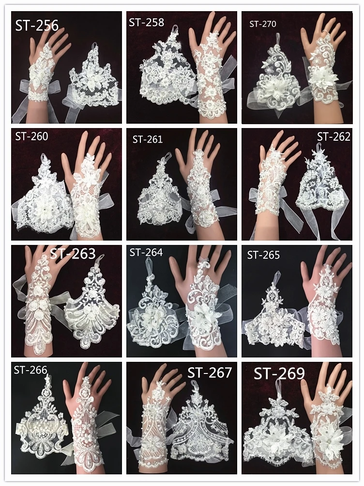 Free Shipping wedding gloves fingerless new Style wedding gloves accesorios para boda Adult Wrist brides lace gloves