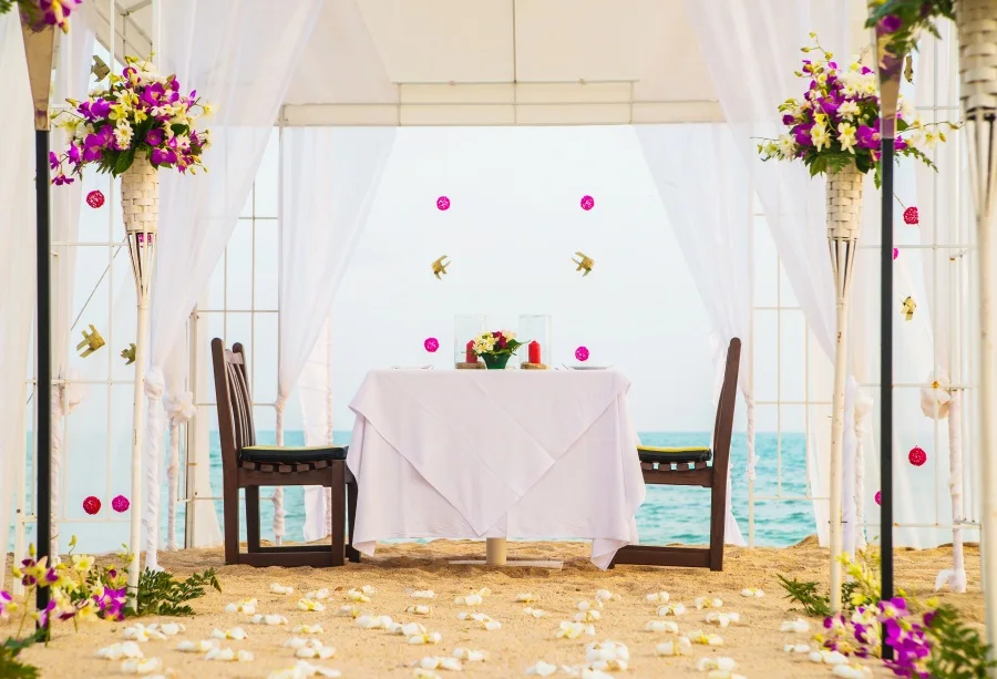

Laeacco Sea Beach Curtain Pavilion Scenic Photography Backdrops Vinyl Photo Backdrop Custom Backgrounds Props For Photo Studio