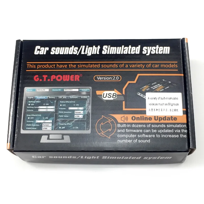 

GT POWER RC Car Toy Module Sounds/Light Simulated System for Road Grader Climbing Car SUV Remote Control Truck Vehicle DIY Part