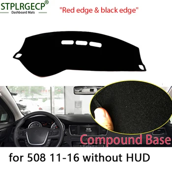 

StplrgeCP For Peugeot 508 double layer Car Dashboard Cover Avoid Light Pad Instrument Platform Dash Board Cover Sticker