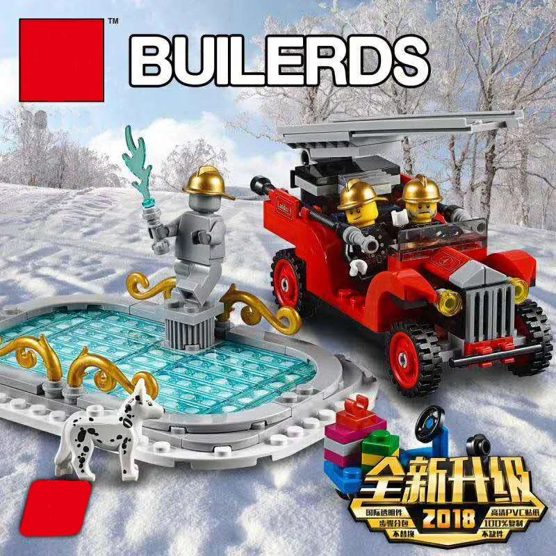 New Creator Set Fire Station Compatible Legoingly Creator Model Building Kit Blocks DIY Bricks Education Toys Christmas Gifrts