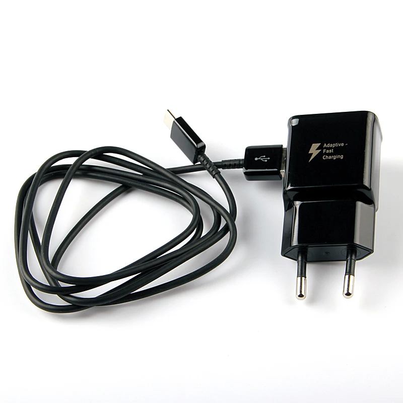 20 PCS Fast Charger Eu Plug Charging travel socket 9V 1.67A+ Type-C USB Cable with package For Samsung Galaxy S10 S8 S9