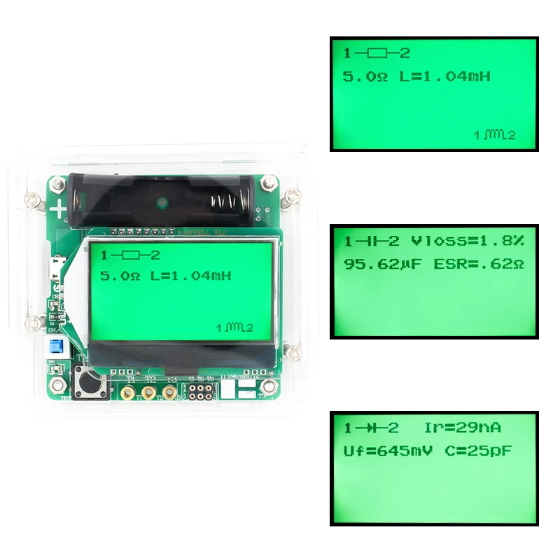Новинка 3,7 в версия индуктора конденсатор ESR метр DIY MG328 Многофункциональный Транзистор тестер с акриловой оболочкой