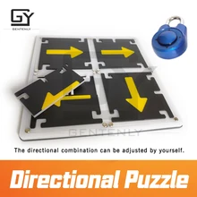 Реквизит для побега из комнаты направленная головоломка подарит комбинацию, чтобы открыть Фиксатор направления решить головоломки, чтобы разблокировать спасательную игровую опору