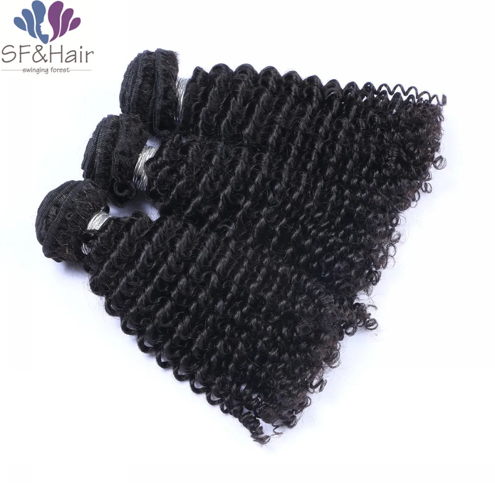 Топ Перуанский Kinky Вьющиеся Weave 100% Необработанные Человеческих Волос Лучшее