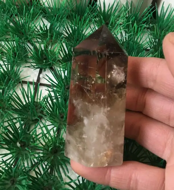 Natural fine Citrine pyramid gemstone art decoration