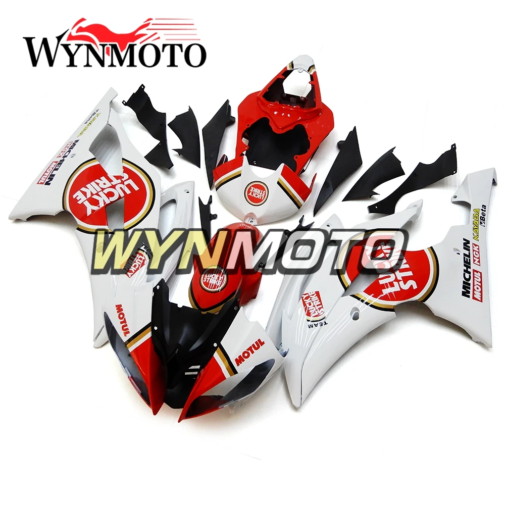 

ABS Injection Plastics Fairings For Yamaha YZF R6 Year 2008 - 2015 2016 Motorcycle Full Fairing Kit Bodywork Red White Cowlings