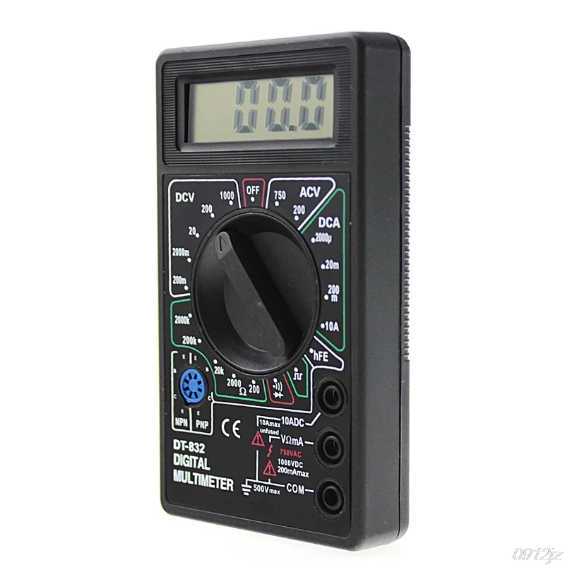 Professional DT832 Digital Multimeter LCD for DC AC Voltmeter Ammeter Ohm Tester