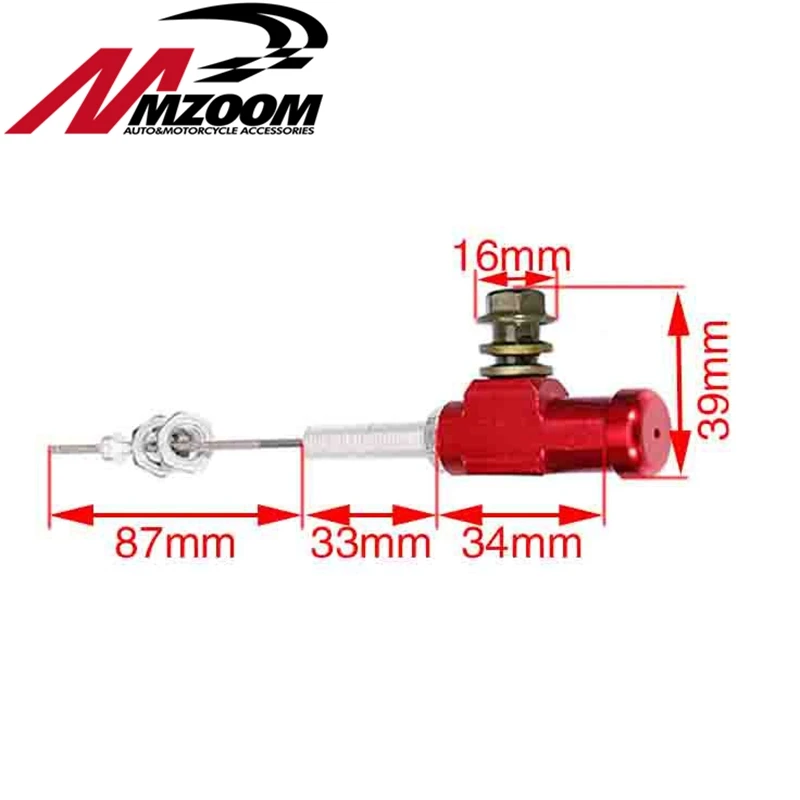 Mzoom Motorcycle performance hydraulic brake clutch master cylinder rod system efficient transfer pump|pump vortex|cylinder hand pumppump portable |