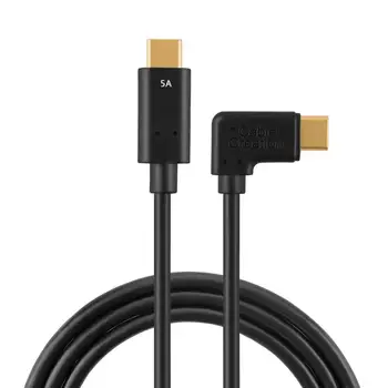 

USB Type C Cable(5A), CableCreation USB C to Left Angle USB C Fast Charging Cable, Support 100W Power Delivery, 6 Feet/1.8M