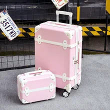CALUDAN прекрасный 1" косметичка 20/24/26/28 дюймов для девушек-студенток от чемодан на колесиках багаж Женская чемодан на колесиках