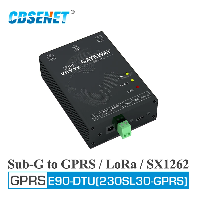 

E90-DTU(230SL30-GPRS) LoRa GPRS 30dBm 230MHz SX1262 PA LNA USB Interface Wireless Transmitter Receiver Modem