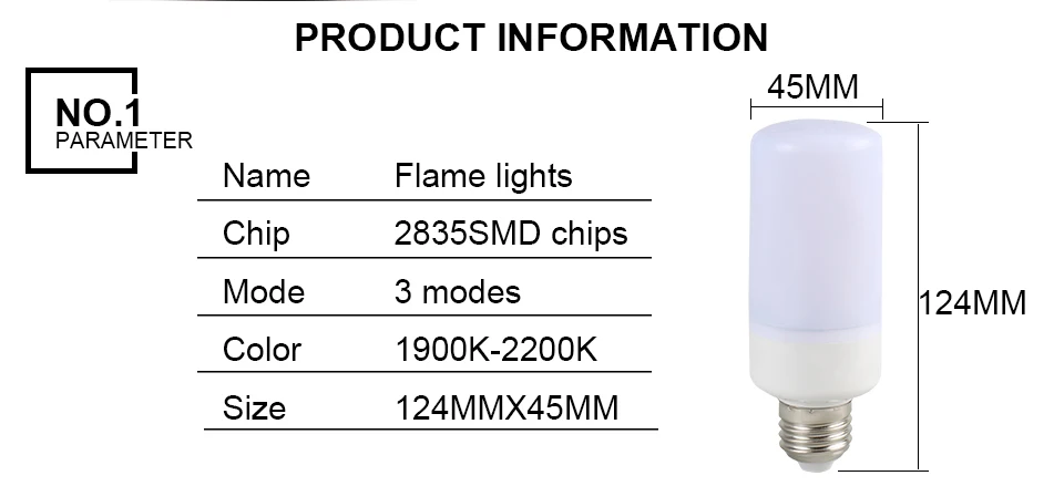 Новое поступление 2835 SMD светодиодный лампочка E27 B22 1800K Желтый Мерцающий огонь светодиодный светильник лампочка кукурузный светильник лампочка AC85-265V 3 режима